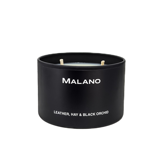 Leather, Hay & Black Orchid Soy Candle