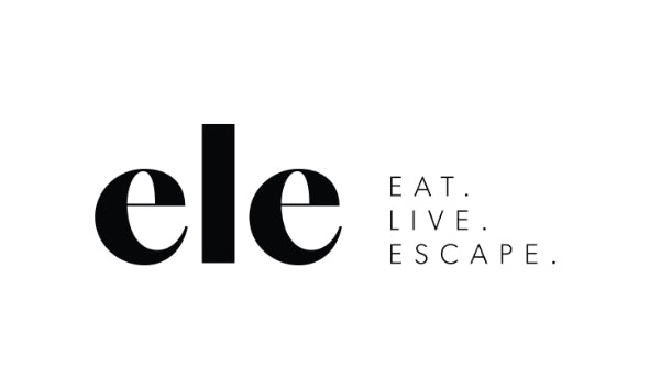 Eat Live Escape Logo with black text and white background