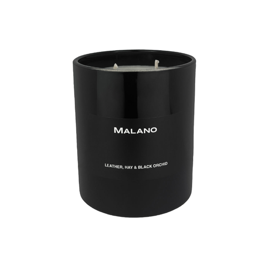 Leather, Hay & Black Orchid Soy Candle