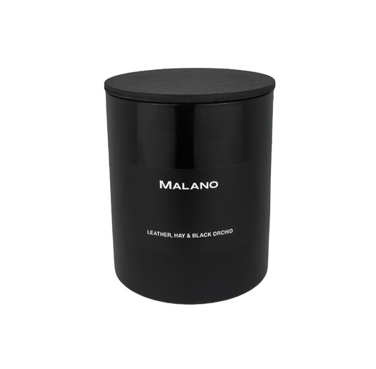 Leather, Hay & Black Orchid Soy Candle